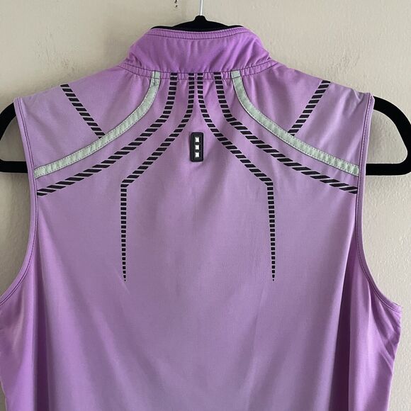 Jamie Sadock 1/4 Zip Golf Top Size M Tennis Active High Neck Sleeveless Purple - Picture 4 of 7